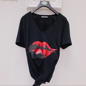 Alexander McQueen queen v neck oversized Tee